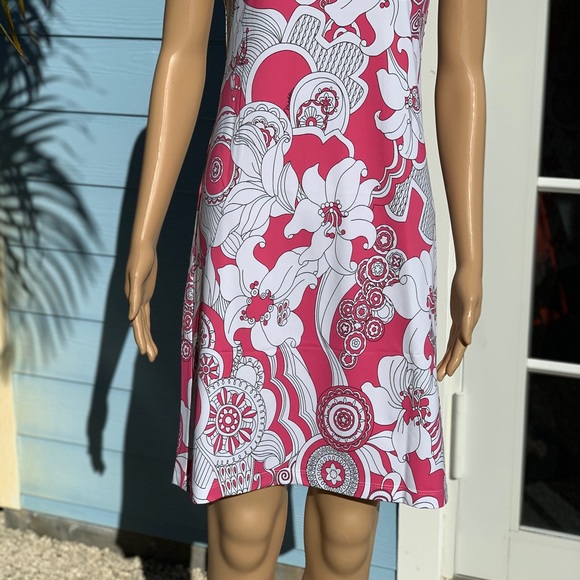 Melly M Sheath Dress in Fuchsia/White (XS) New - Picture 5 of 7